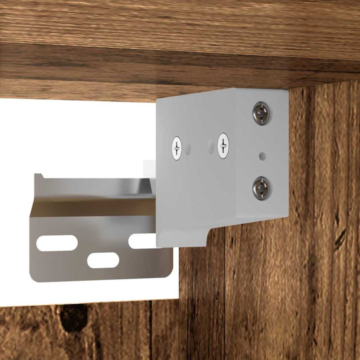 Highboard 2 stk. Gammelt træ 69,5 x 34 x 180 cm Konstrueret træ