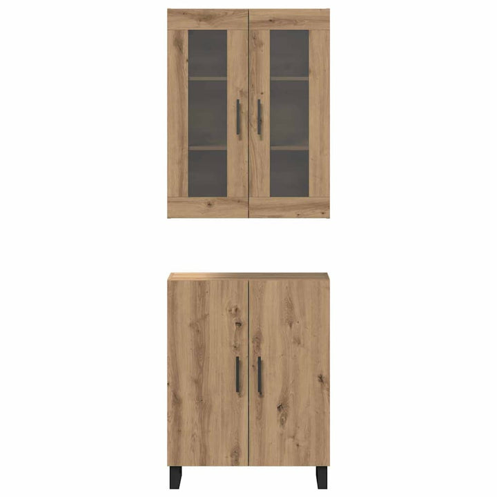 Highboard 2 stk. artisan eg 69,5 x 34 x 180 cm Konstrueret træ