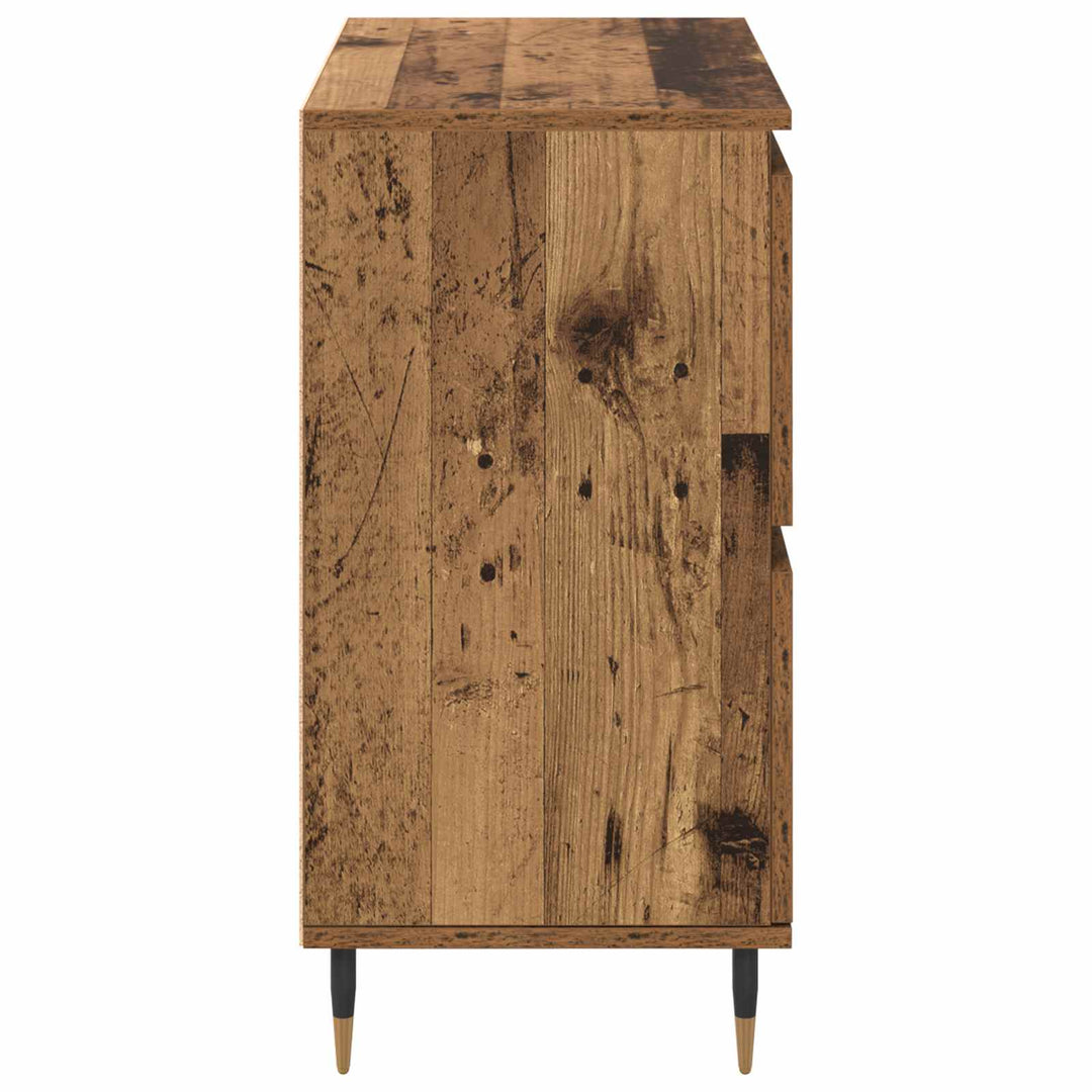 Opbevaringsskab 2 pcs Gammelt træ 60 x 35 x 70 cm