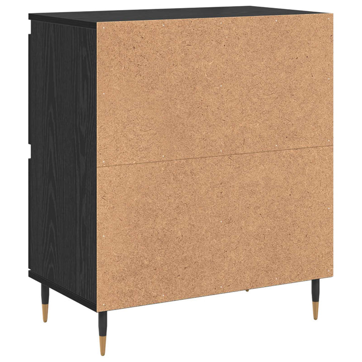 Opbevaringsskab 2 pcs Sort eg 60 x 35 x 70 cm