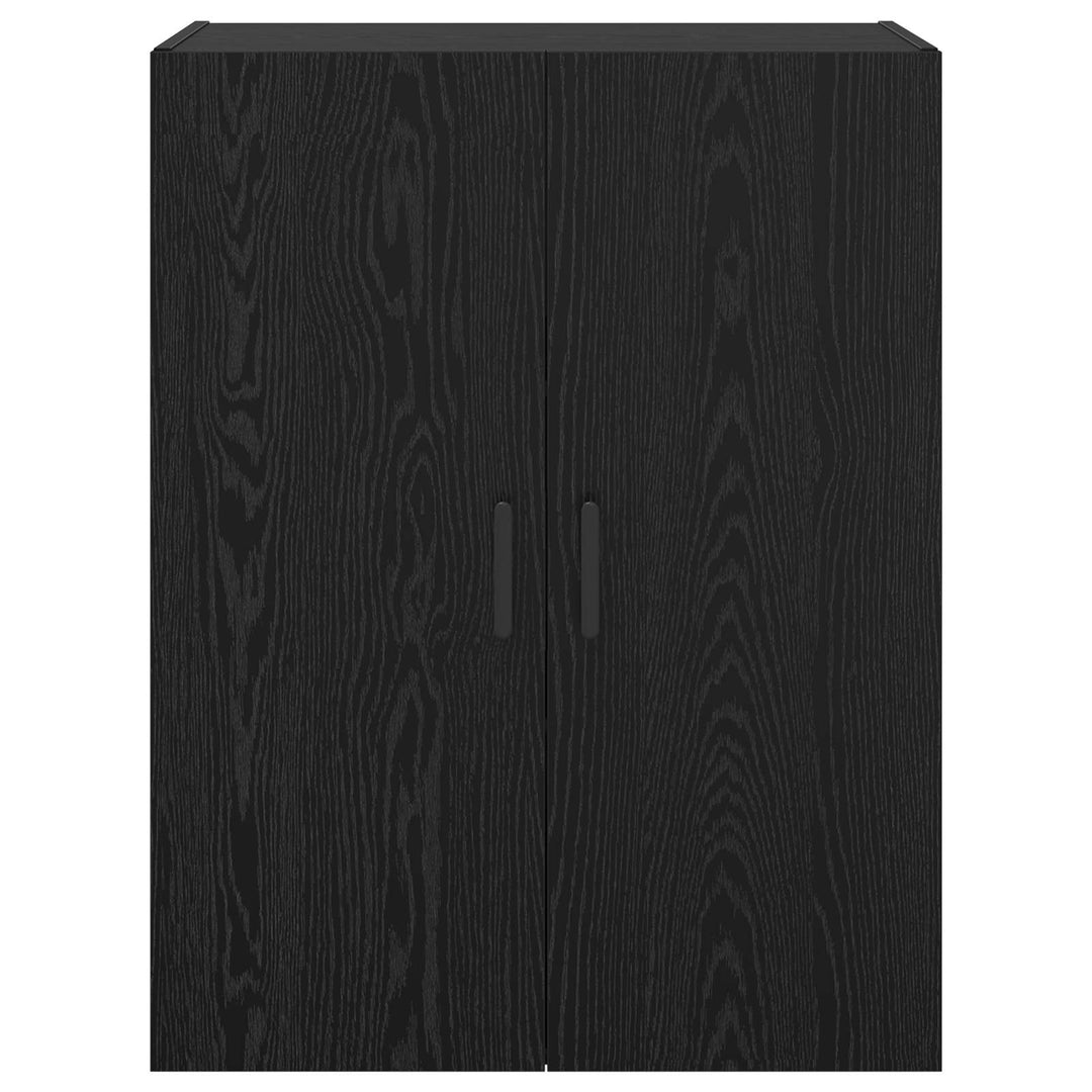 Vægmonteret skab Vægmonteret 2 pcs Sort eg 69,5 x 34 x 90 cm