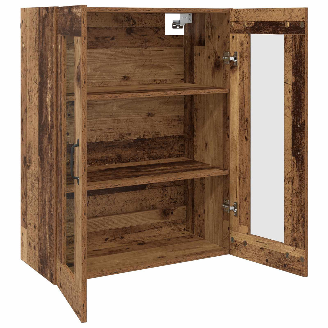 Væghængte skabe 2 pcs Gammelt træ 69,5 x 34 x 90 cm