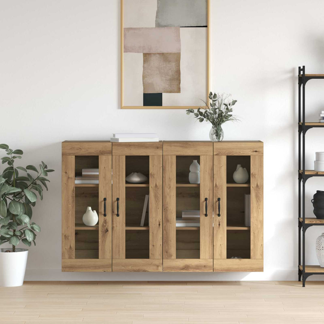 Væghængte skabe 2 pcs artisan eg 69,5 x 34 x 90 cm
