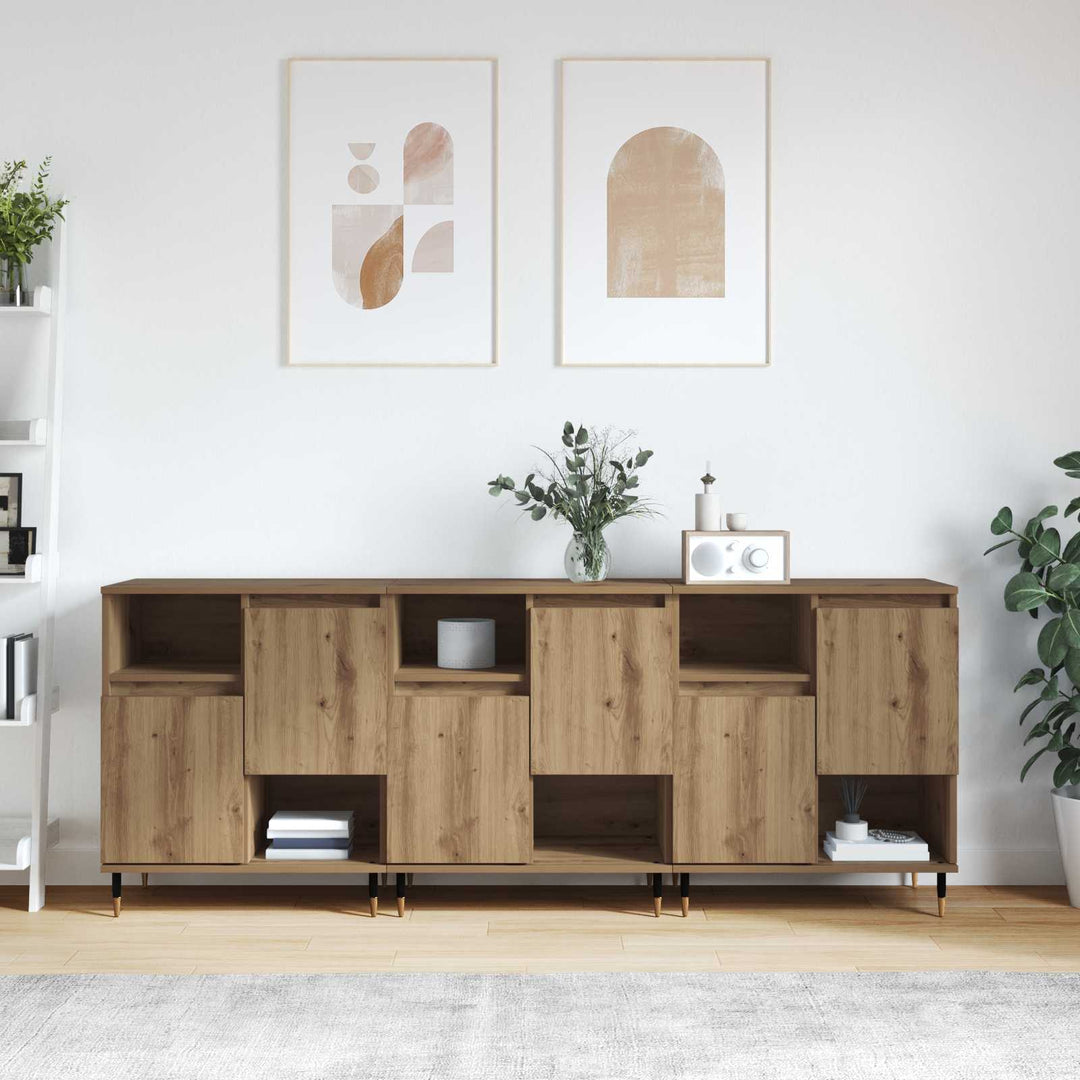 Sideboards 3 pcs Artisan Egetræ