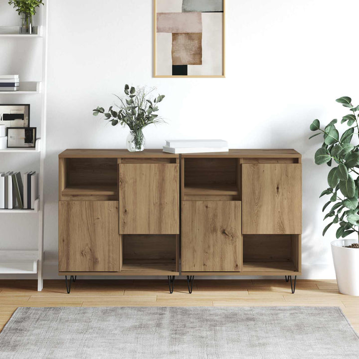 Sideboard 2 pcs Artisan Egetræ 60 x 35 x 70 cm