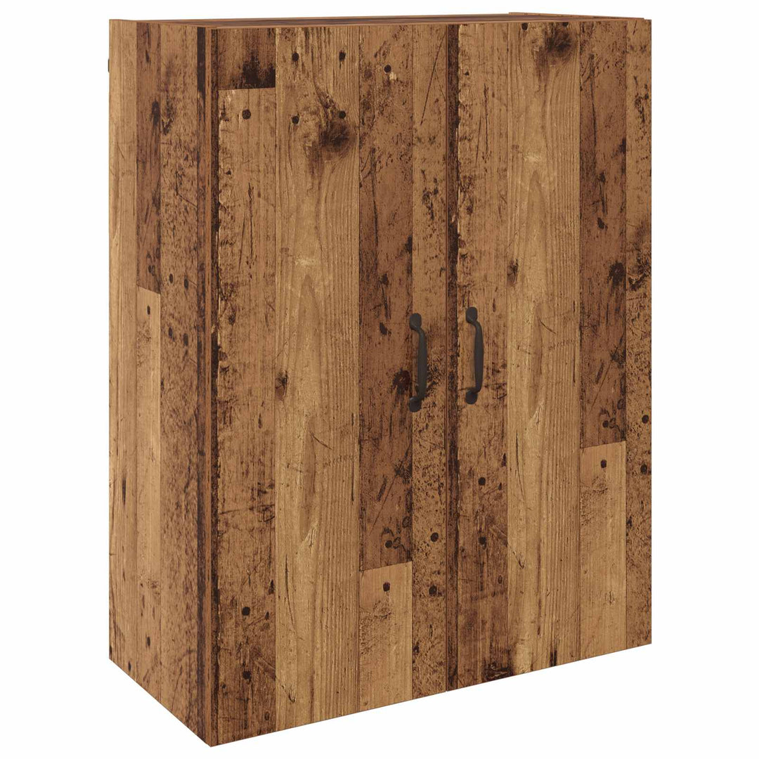 Vægmonteret skab 2 pcs Gammelt træ 69,5 x 34 x 90 cm