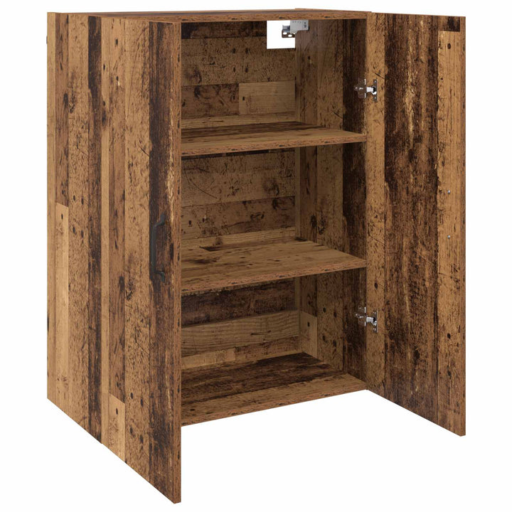 Vægmonteret skab 2 pcs Gammelt træ 69,5 x 34 x 90 cm