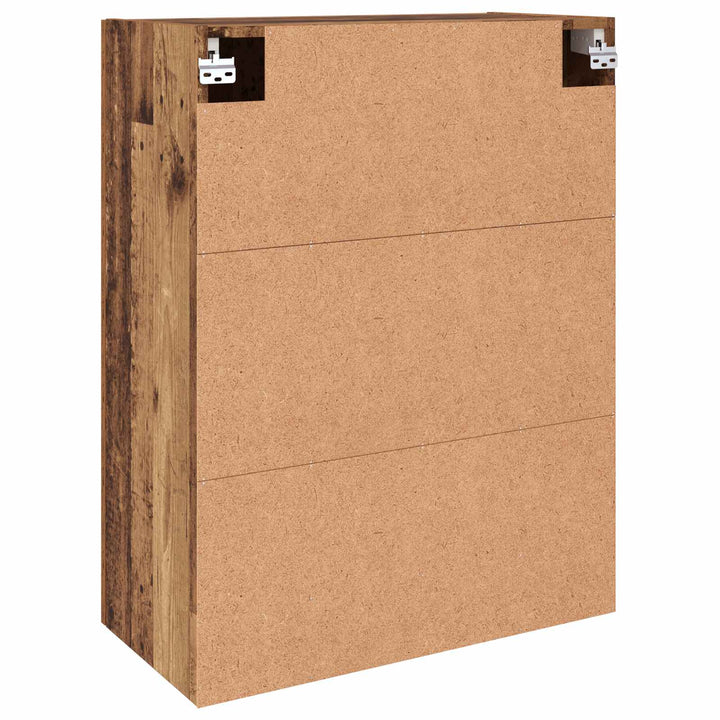 Vægmonteret skab 2 pcs Gammelt træ 69,5 x 34 x 90 cm
