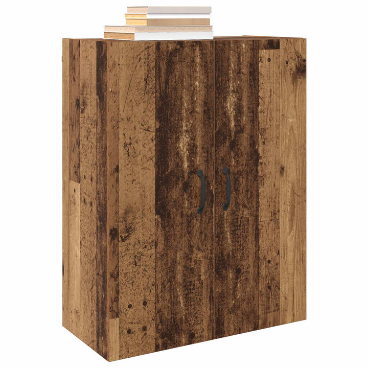 Vægmonteret skab 2 pcs Gammelt træ 69,5 x 34 x 90 cm