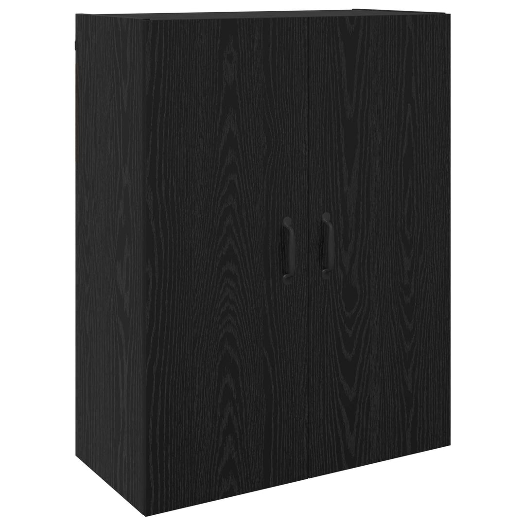 Vægmonteret skab Vægmonteret 2 pcs Sort eg 69,5 x 34 x 90 cm