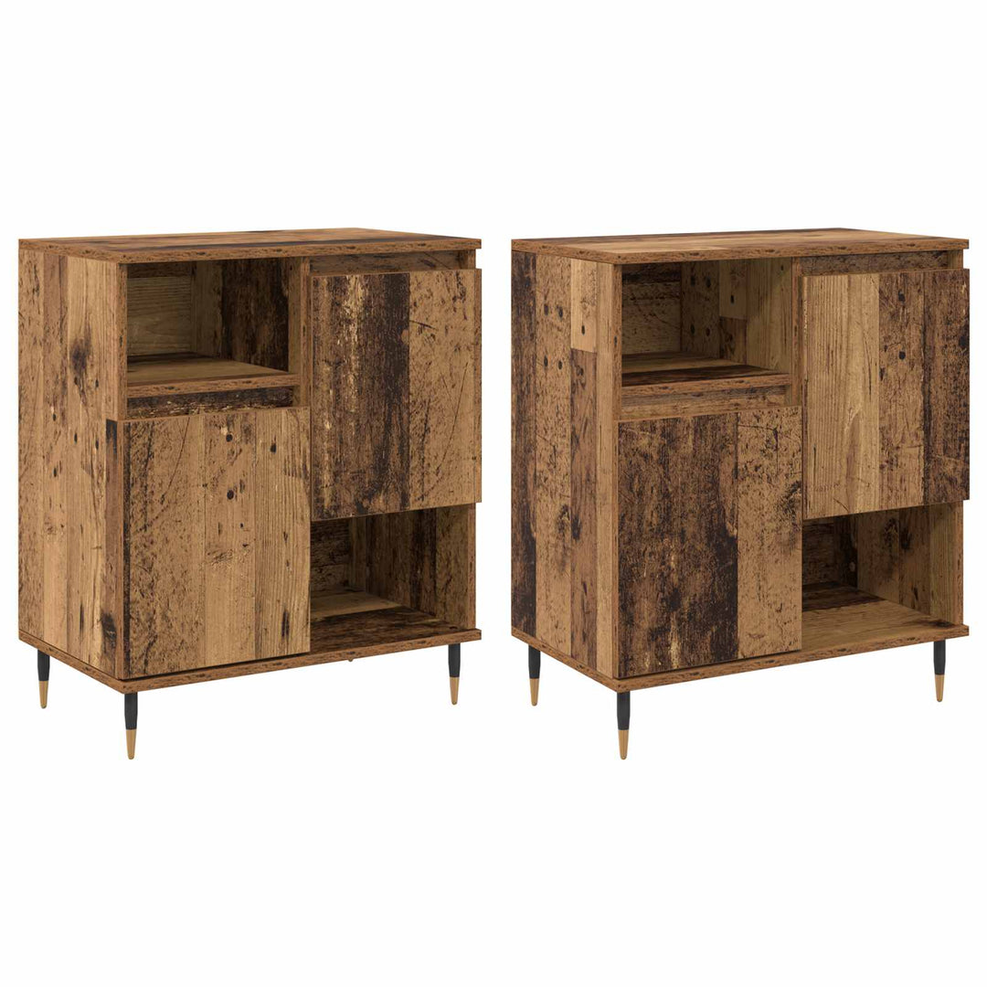 Sideboards 2 pcs Gammelt træ