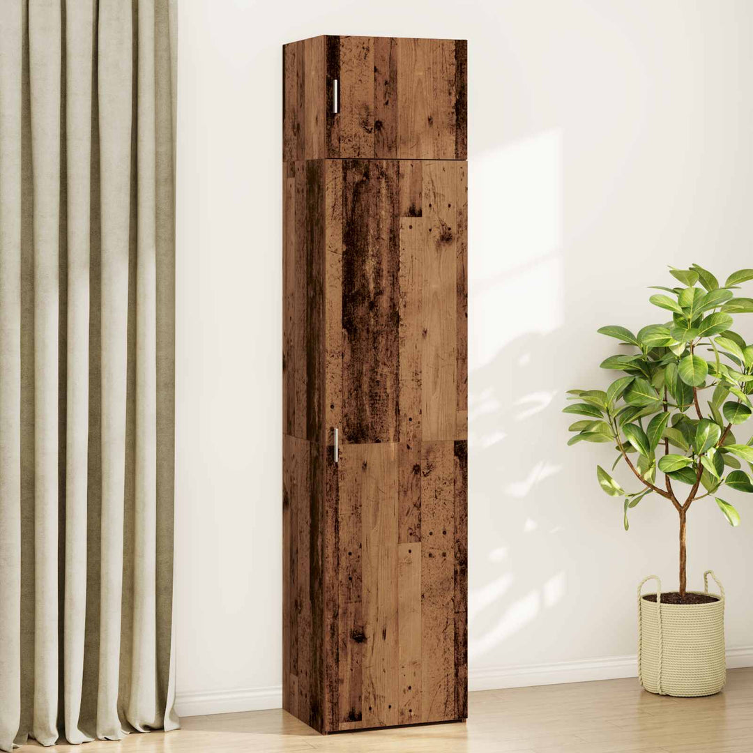 Sideboard 2 pcs Gammelt træ 50 x 41 x 225 cm