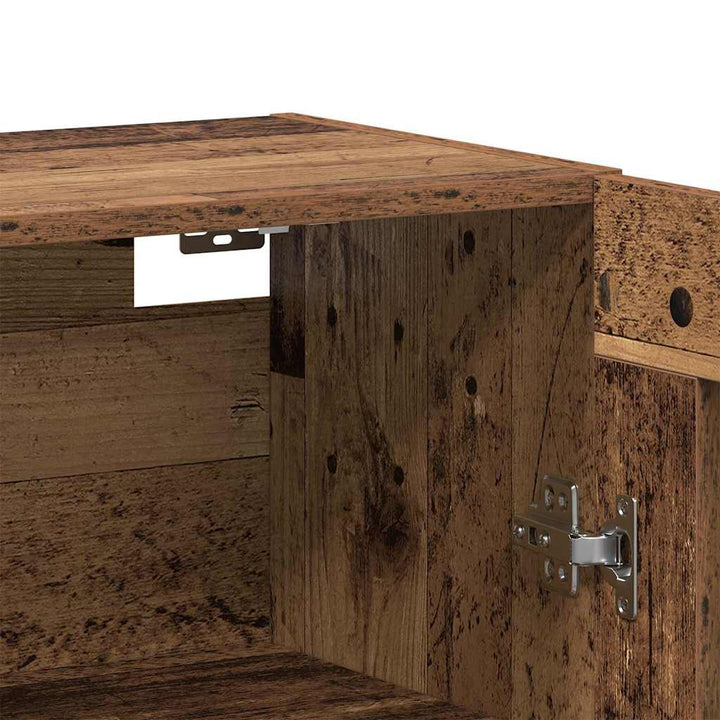 Væggeskabe 2 stk. Gammelt træ 69,5 x 34 x 90 cm Konstrueret træ