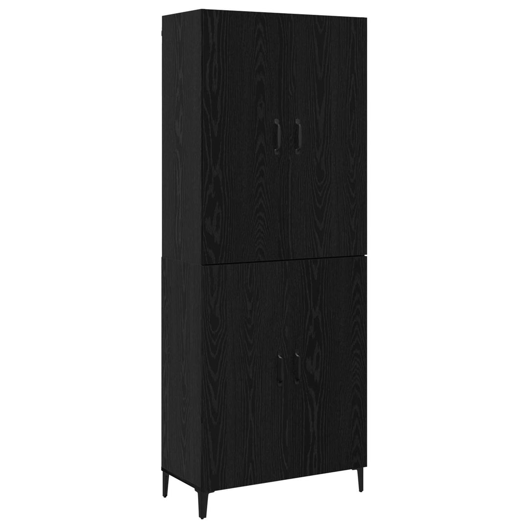 Highboard 2 pcs Sort eg Konstrueret træ