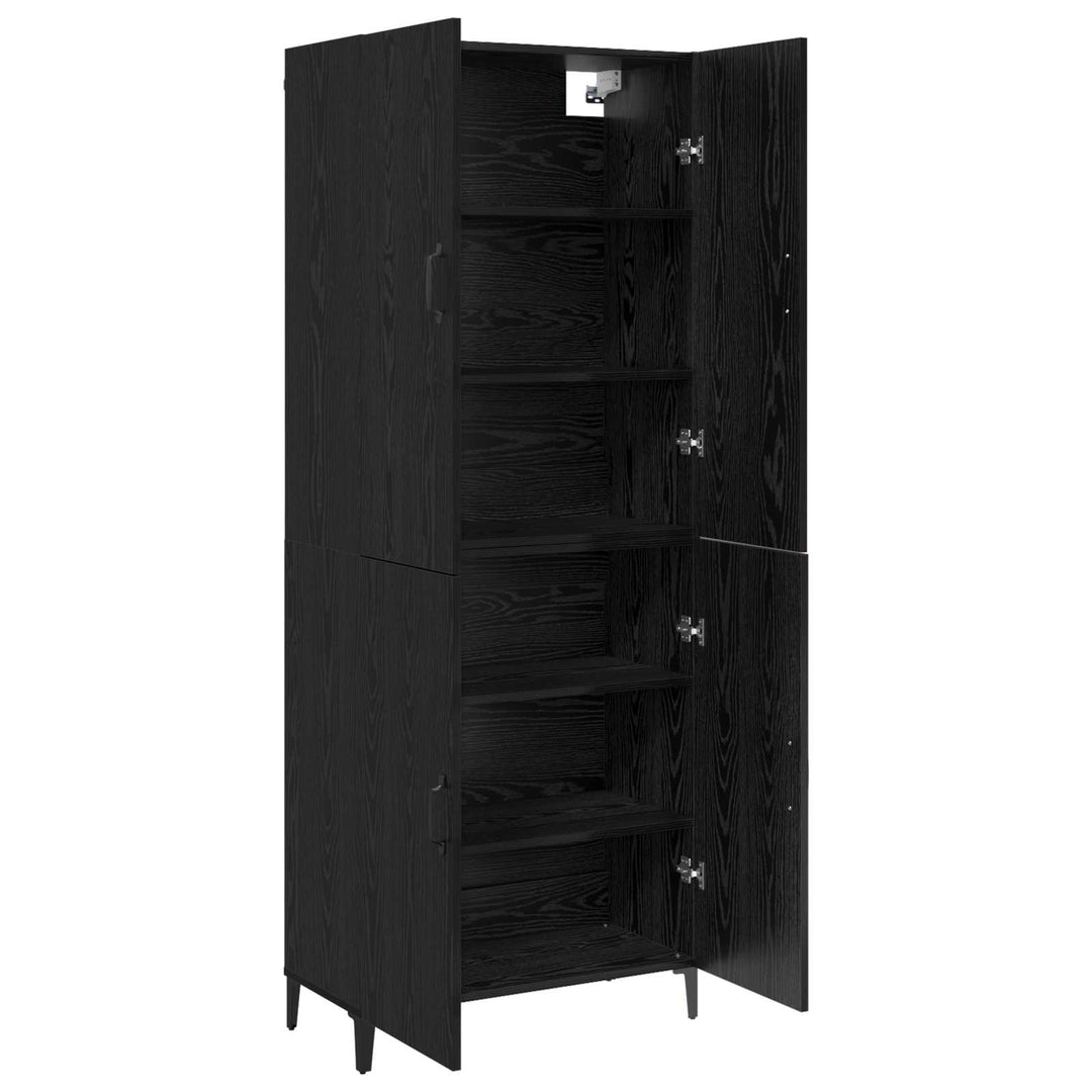 Highboard 2 pcs Sort eg Konstrueret træ