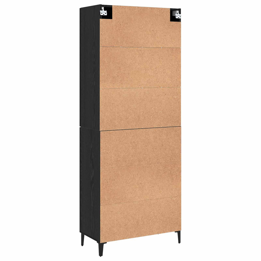 Highboard 2 pcs Sort eg Konstrueret træ