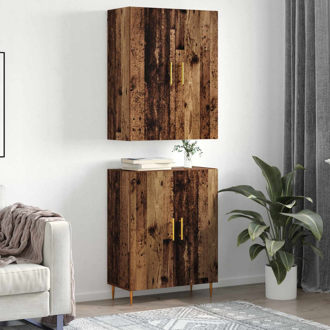 Highboard Gammelt træ 69,5 x 34 x 180 cm Konstrueret træ