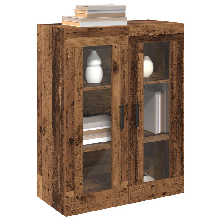 Væghængte skabe 2 pcs Gammelt træ 69,5 x 34 x 90 cm