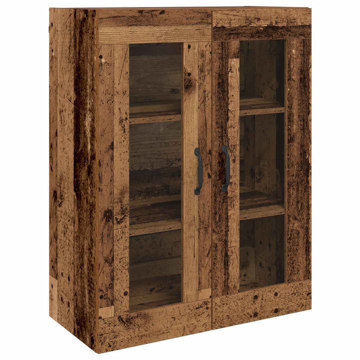 Highboard 2 stk. Gammelt træ 69,5 x 34 x 180 cm Konstrueret træ