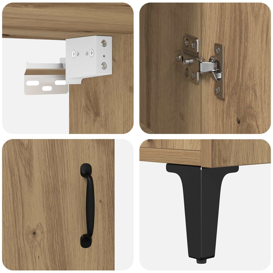 Highboard 2 pcs Artisan Egetræ 69,5 x 34 x 180 cm