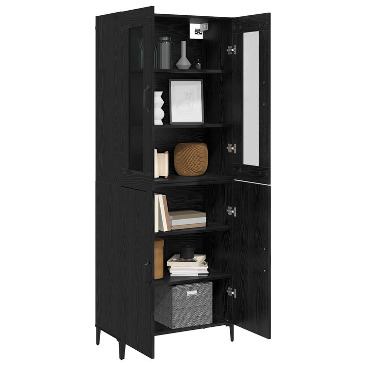 Highboard 2 stk. Sort eg 69,5 x 34 x 180 cm Konstrueret træ