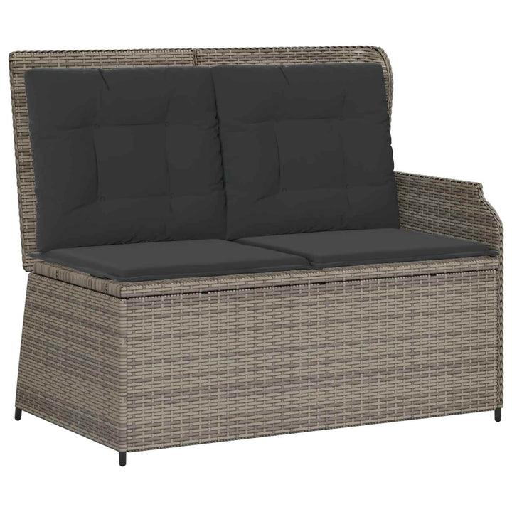 Havebænk Grå polyrattan