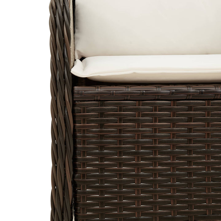 Havebænk Brun polyrattan