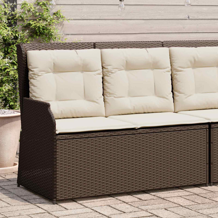 Havebænk Brun polyrattan