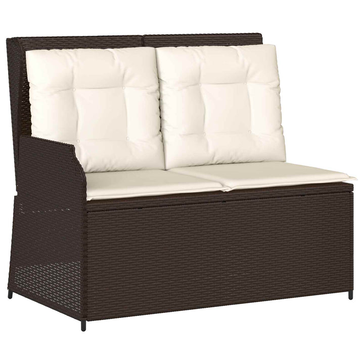 Havebænk Brun polyrattan