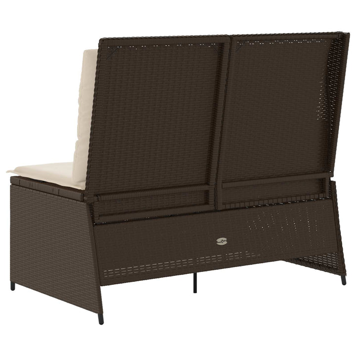 Havebænk Brun polyrattan