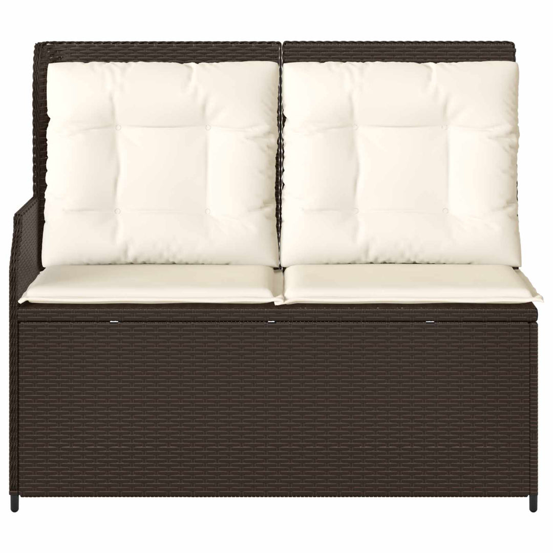 Havebænk Brun polyrattan