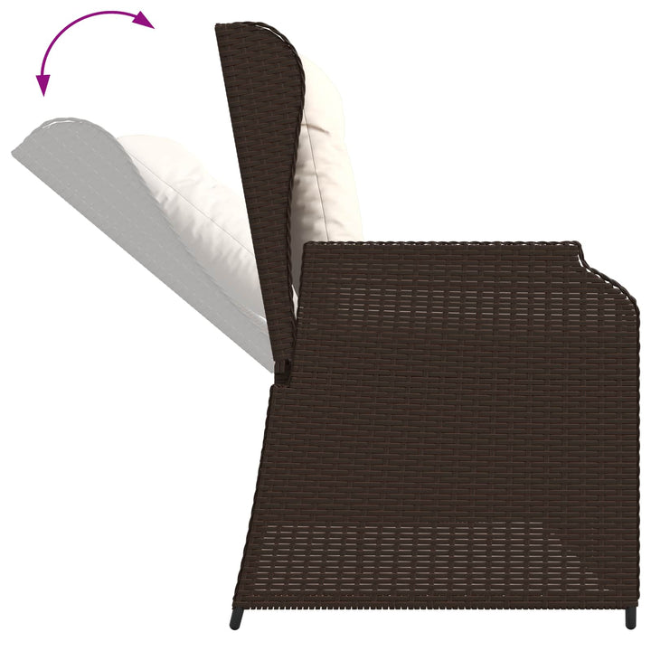 Havebænk Brun polyrattan