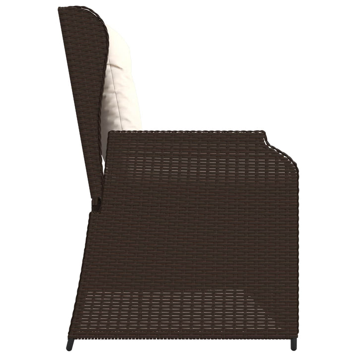 Havebænk Brun polyrattan