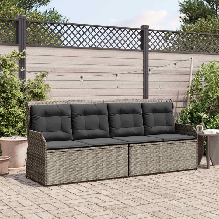 Havebænk Grå polyrattan