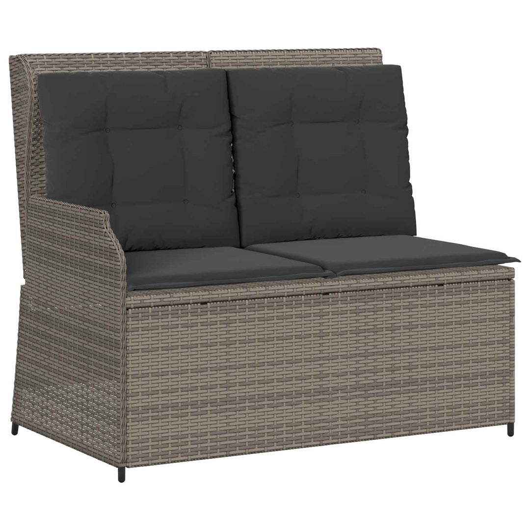 Havebænk Grå polyrattan
