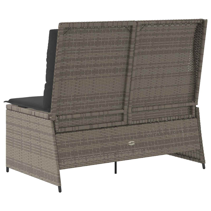 Havebænk Grå polyrattan
