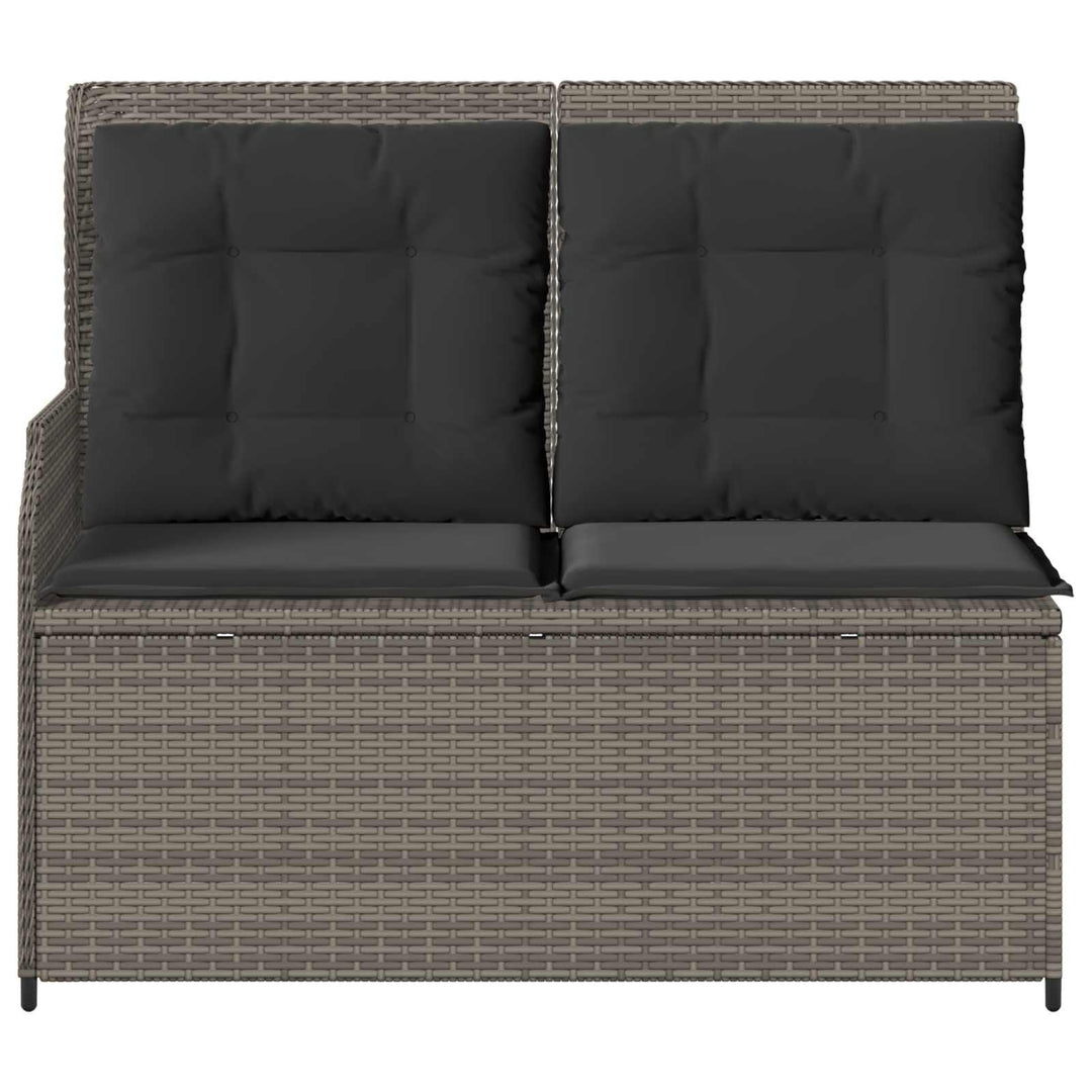 Havebænk Grå polyrattan