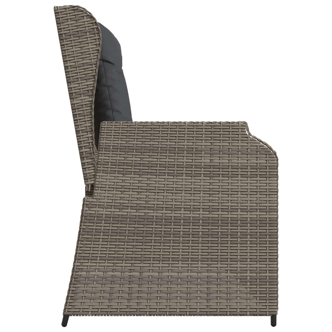 Havebænk Grå polyrattan
