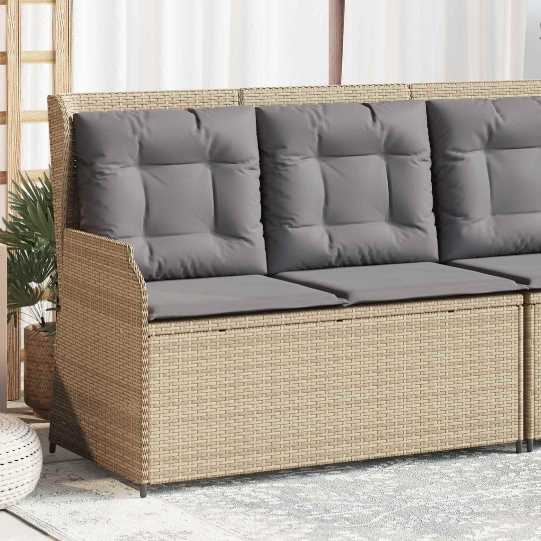 Havebænk Beige polyrattan