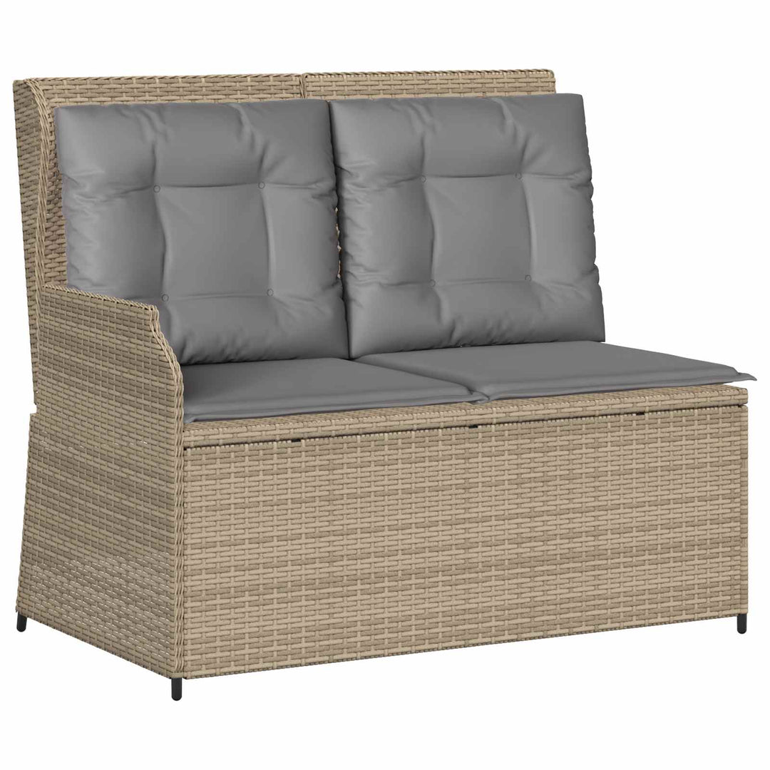 Havebænk Beige polyrattan