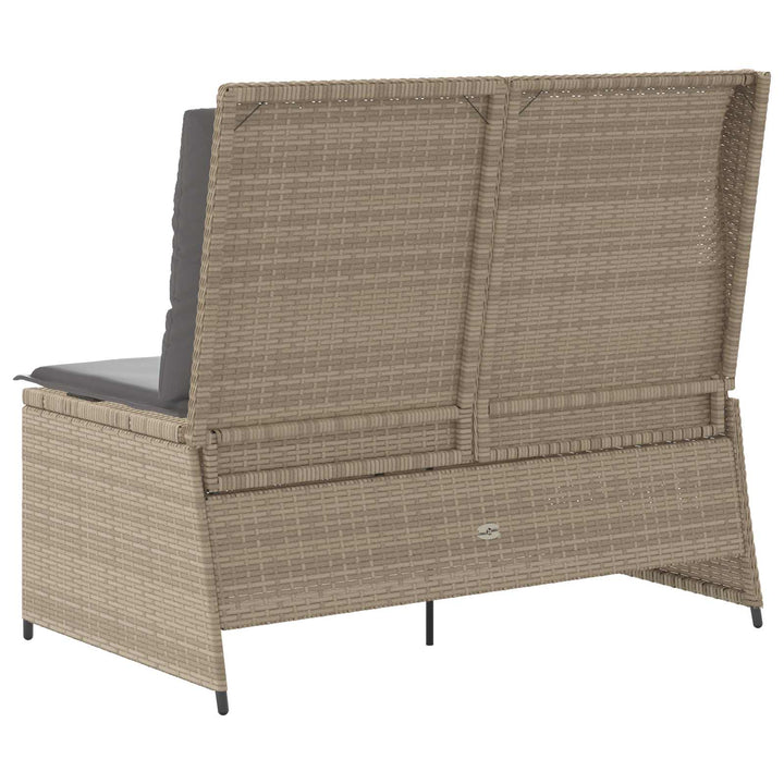 Havebænk Beige polyrattan