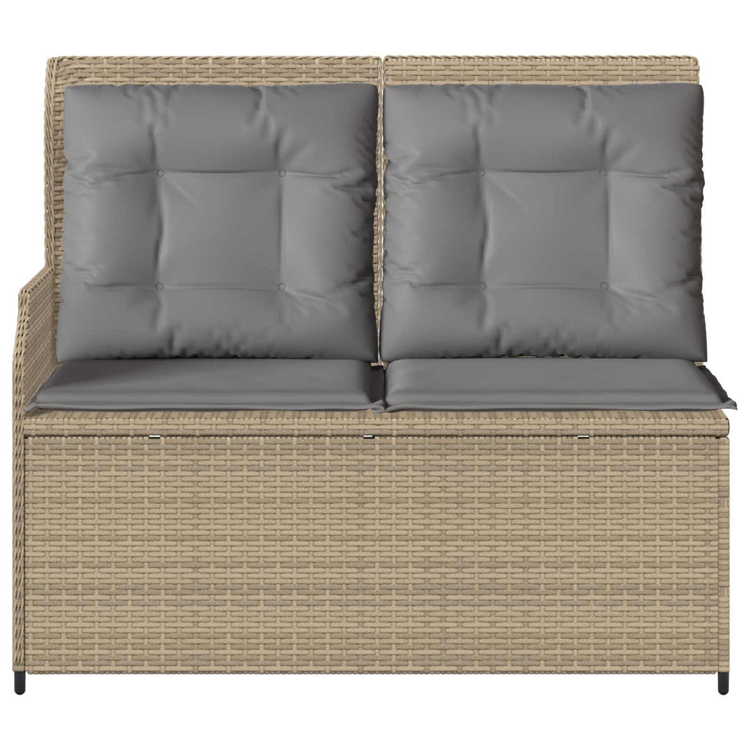 Havebænk Beige polyrattan