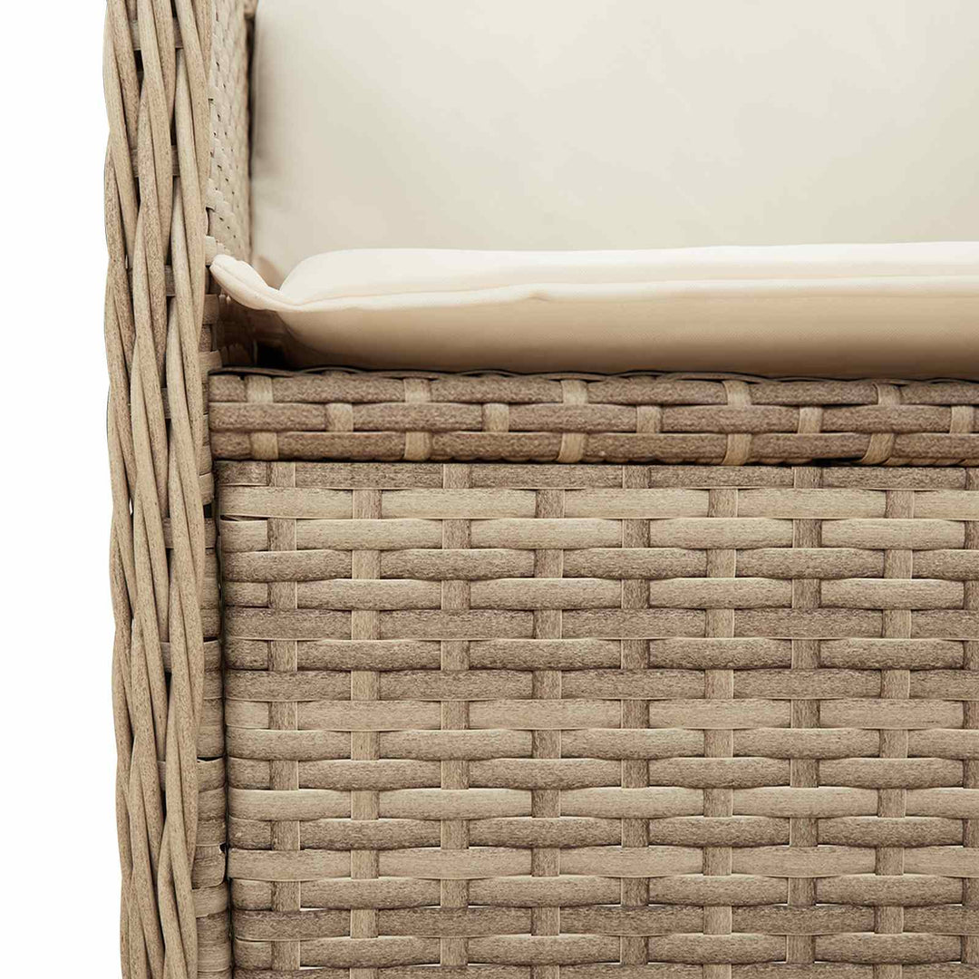 Havebænk Beige polyrattan