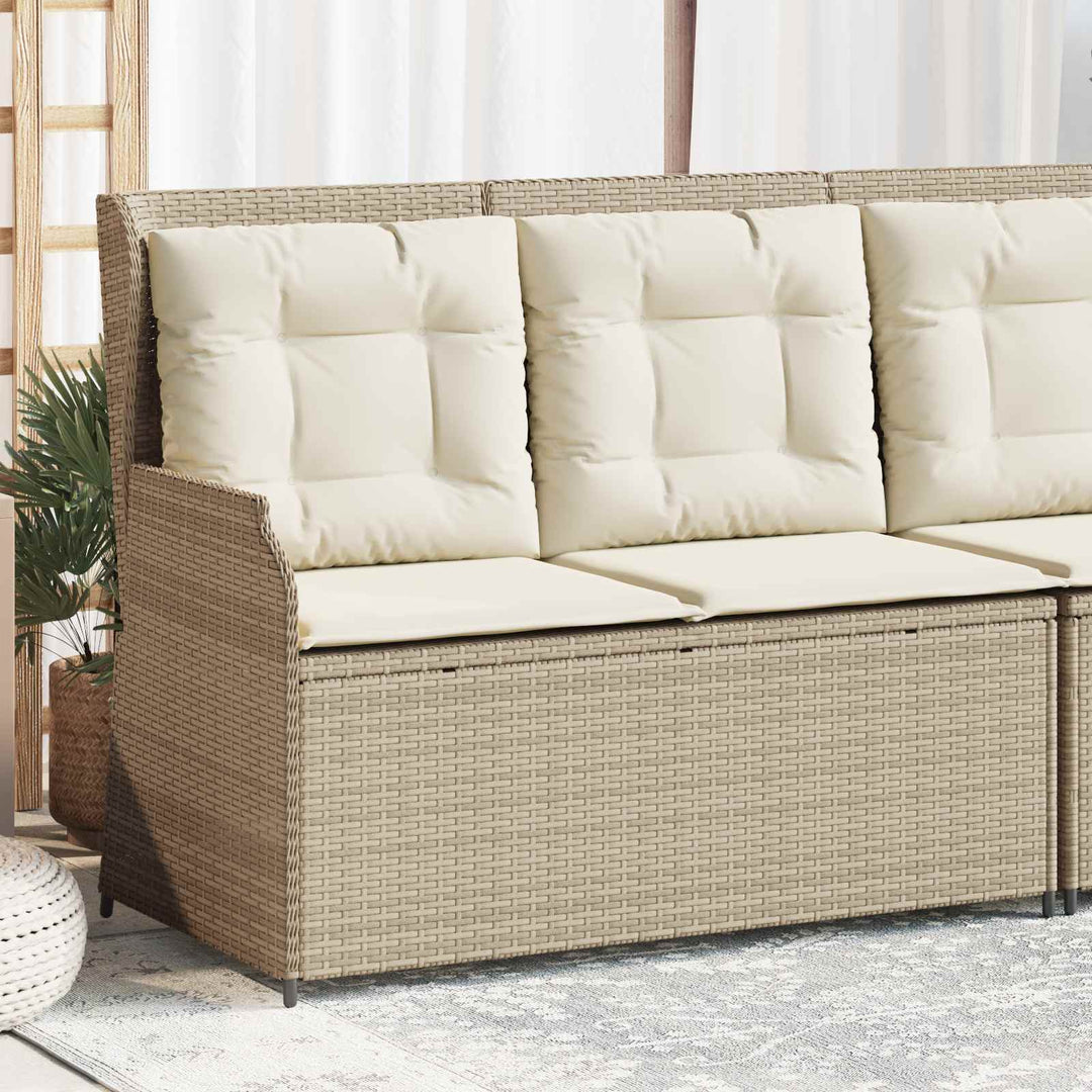 Havebænk Beige polyrattan