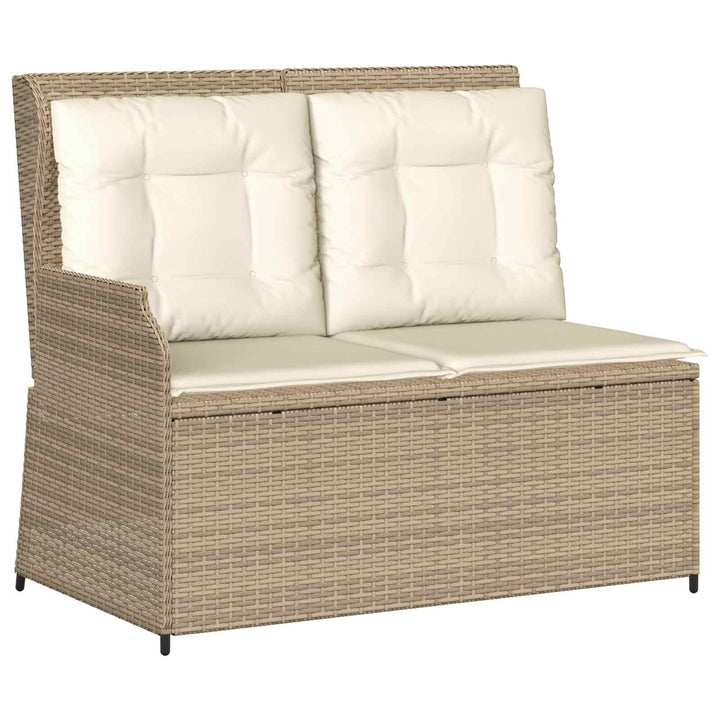 Havebænk Beige polyrattan