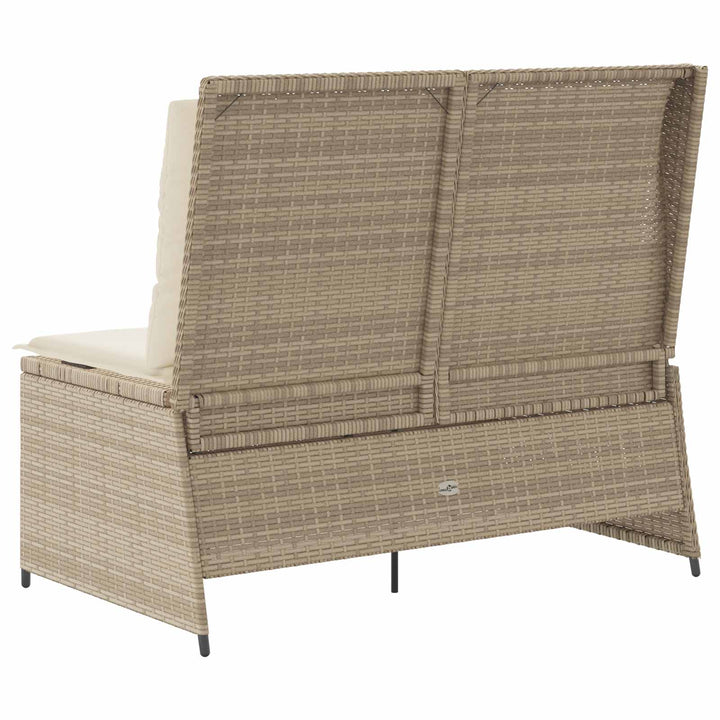 Havebænk Beige polyrattan