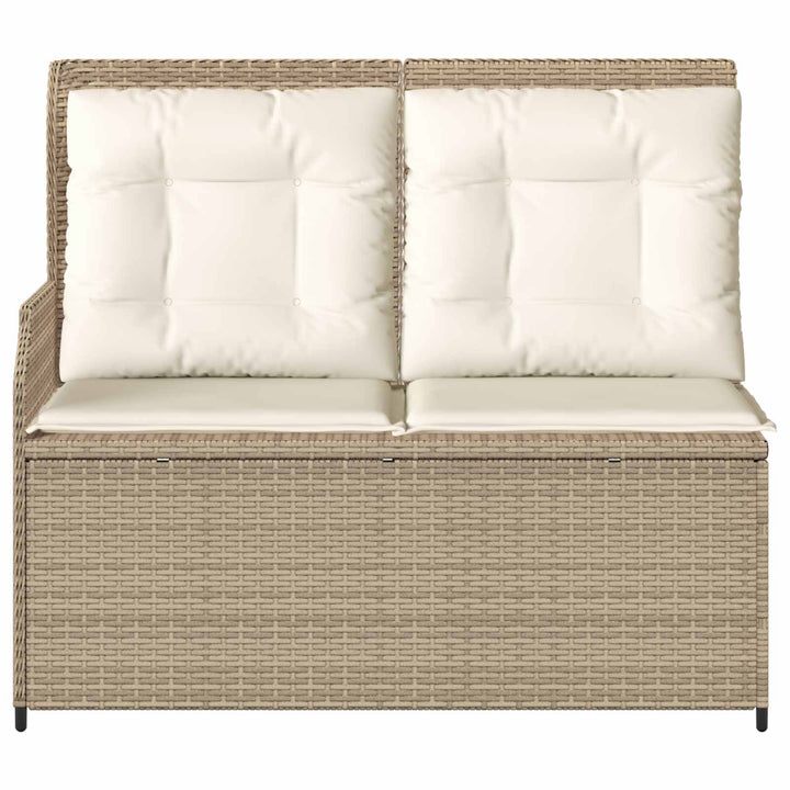 Havebænk Beige polyrattan