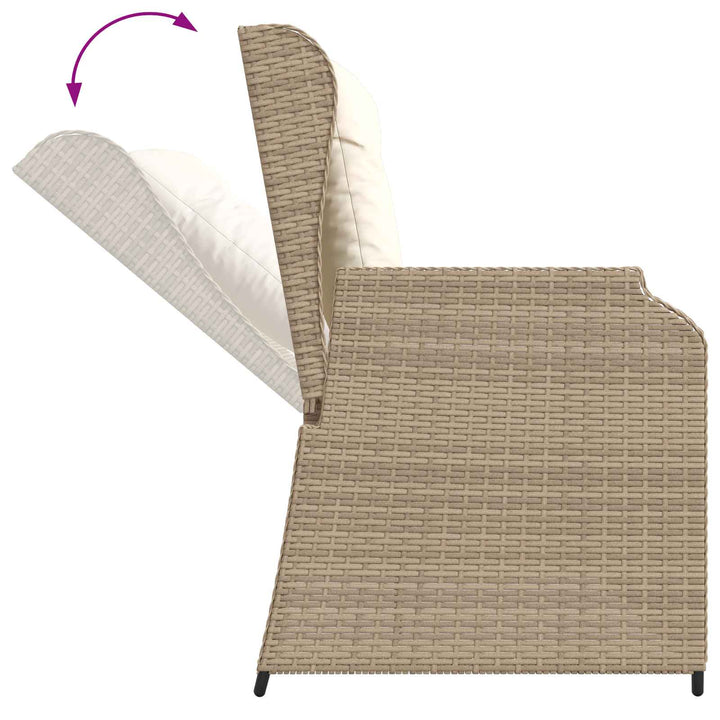 Havebænk Beige polyrattan
