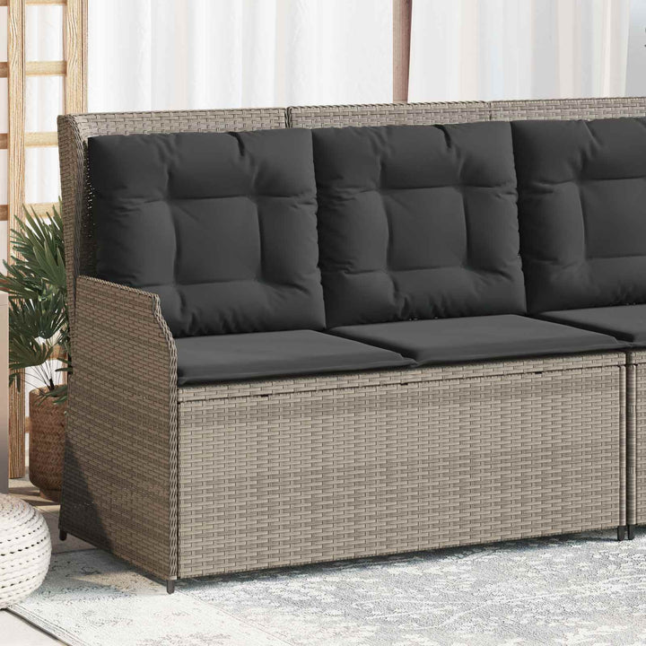 Havebænk Lysegrå polyrattan