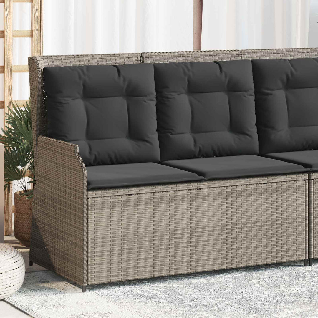 Havebænk Lysegrå polyrattan